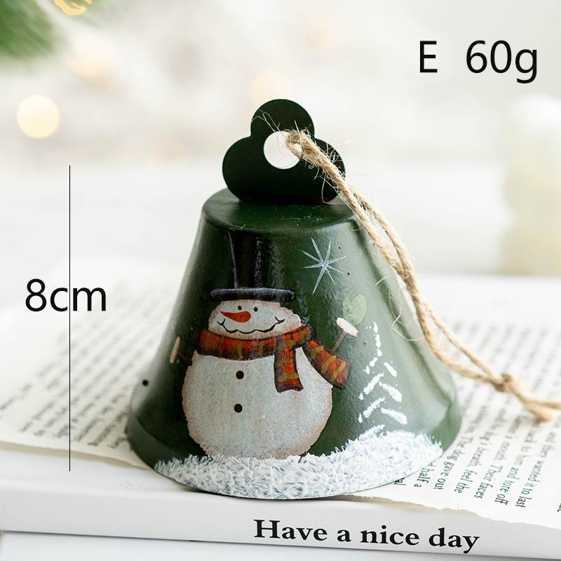New Arrival boże narodzenie kutego żelaza dzwonek bałwanek łoś wisiorek ozdoba 2023XMAS Home Decor ozdoba choinkowa Natal Navidad