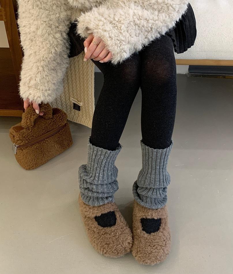 

Inner height increase fluffy slippers women s outer wear 2025 new autumn and winter bag head half slippers one pedal comfortable plush cotton drag 39 хаки