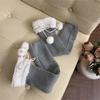 Lolitas Leg Warmers for Women Girls White Ball Knitted Leg Sleeves Winter Warm Ankle Heap Socks JK Uniform Foot Cover