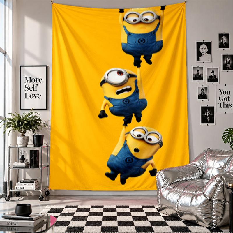Wall TapestryMinions Art Hanging Cloth Decorative Background Cover for Room Decoration
