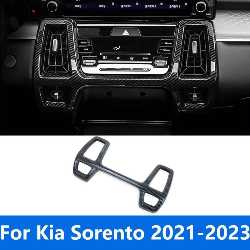 For Kia Sorento    Carbon Fiber Center Console Air Condition Vent Outlet Cover Trim Interior Accessories Car Styling