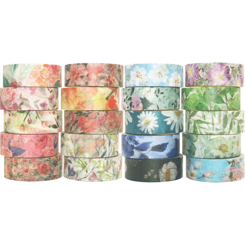 

Blooming Flower Washi 20 Creative Floral Masking Tape Washi DIY Crafts Tape, Rolls, Pattern, Set, Women s Style, Tape, Packaging,