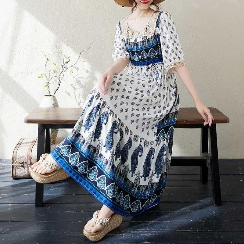 

Artistic Loose Color Slimming Dress for Women One size