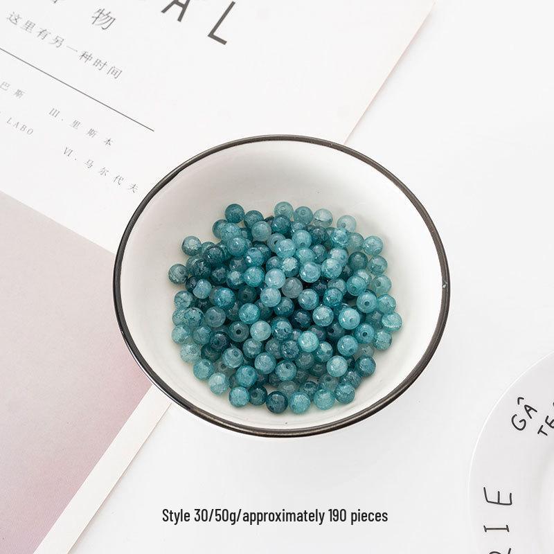 6.5-10mm Multicolor Glass Beads for DIY Bracelet and Necklace Jewelry Making