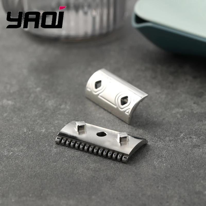 YAQI Harlequin Sicherheitsrasierer Kopf 316 Edelstahl Poliert 0,90 mm Klingenspalt