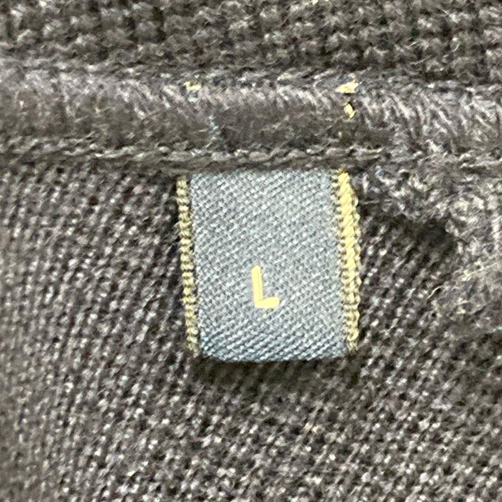 LARDINI JJLJM21 Navy Wool Center Vent Double Breasted Knit Jacket Jacket L NavyUsed