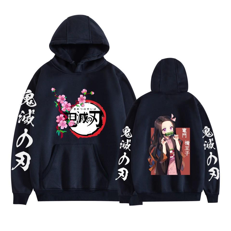 

Anime Demon Slayer Nezuko Printed Adult Men s Plus Velvet Hooded Sweatshirt Couple Style Autumn and Winter Long Sleeve Pullover 3XL