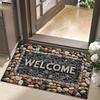 Welcome Home Doormat Mat with Stone Pattern Wooden A Living Room Texture Design Gifts Birthday Graduation Room Home Decoration