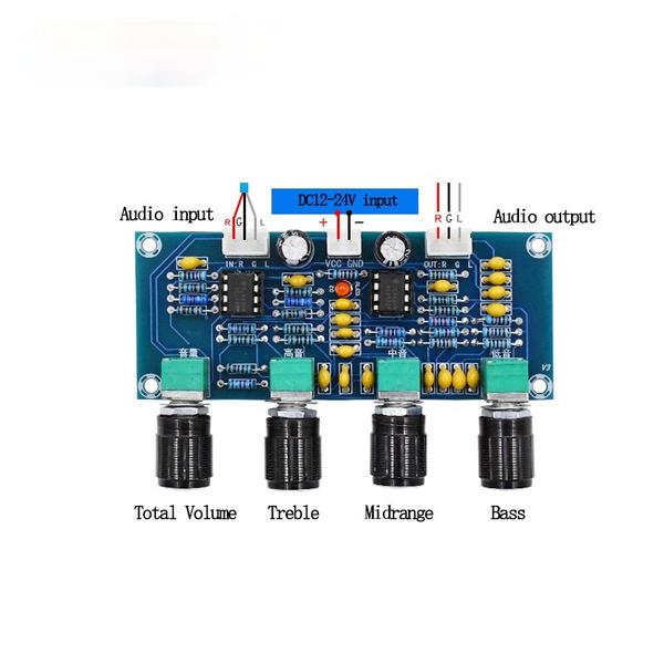 

For Digital Amplifiers Board NE5532 Tone board Preamp Pre-amp With Treble Bass Volume Adjustment Pre-amplifier Tone Controller