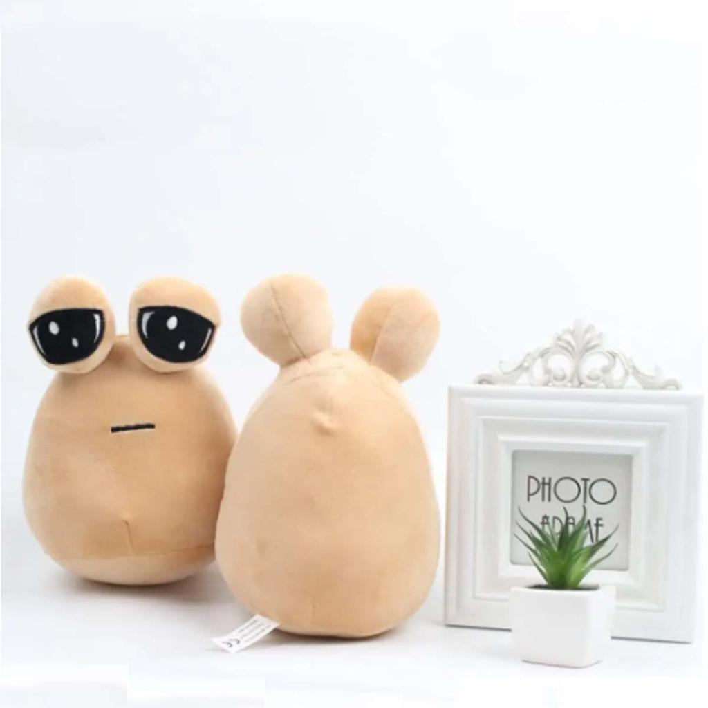 8.6in Alien Sad Pou Plush Toy Stuffed Animal Hot Game, Emotion Alien Plushie Stuffed Animal Pou Doll, Children's Day Gift