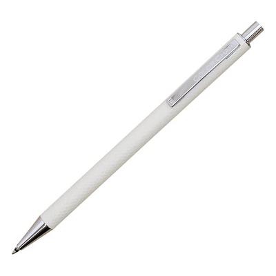 Color Chart Ballpoint Pen Leather-Wrapped (Shell White)