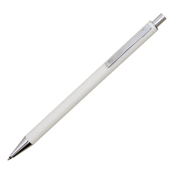 Color Chart Ballpoint Pen Leather-Wrapped (Shell White)