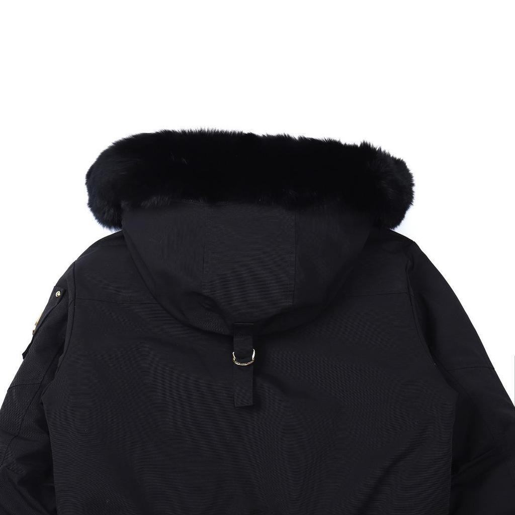 Men's Gold Badge Fox Fur Bomber Down Jacket #02G by Palm Moose