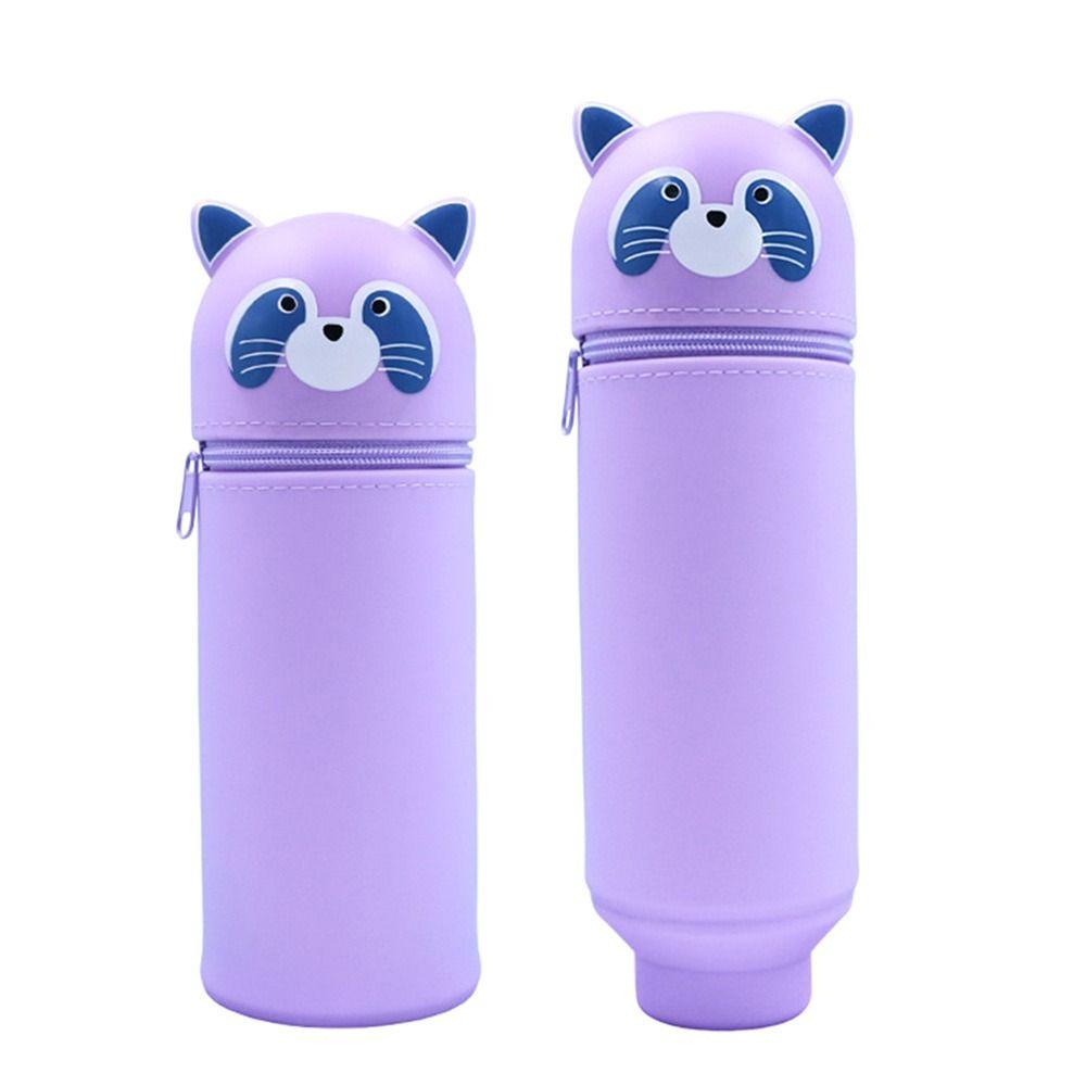 Animal Shape Pen Pouch Silicone Pen Box Cute Pencil Case  School Office