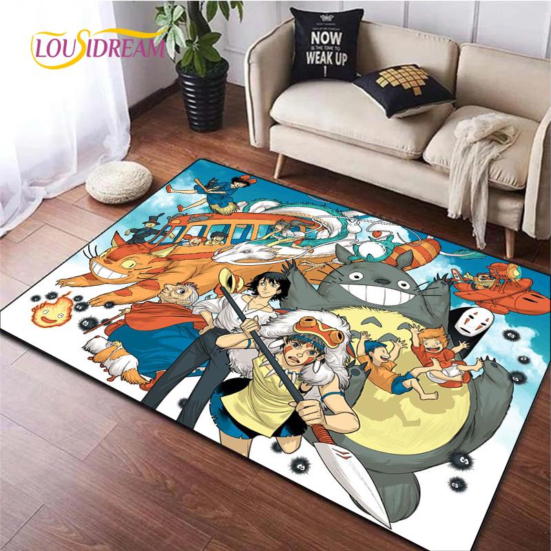 Cute Cartoon Anime Carpet for Living Room Bedroom Rug Kitchen Kids Unslip Floor Mat Birthday Gift Photography Props Tintines Rug