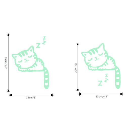 Luminous Cartoon Switch Sticker Glow In The Dark Cat Sticker Fluorescent Fairy Moon Stars Sticker