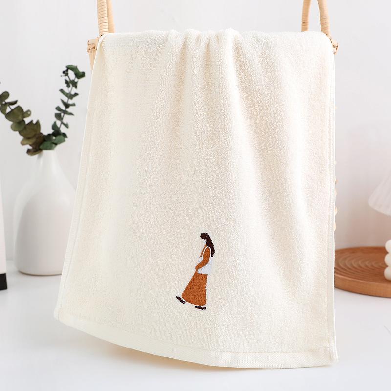 

Ins Style Solid Вышитые полотенца для лица Впитывающие Универсальные Многоразовые Удобные Свадебные Подарки Бытовые Взрослые Повседневные Простые 75-35cm