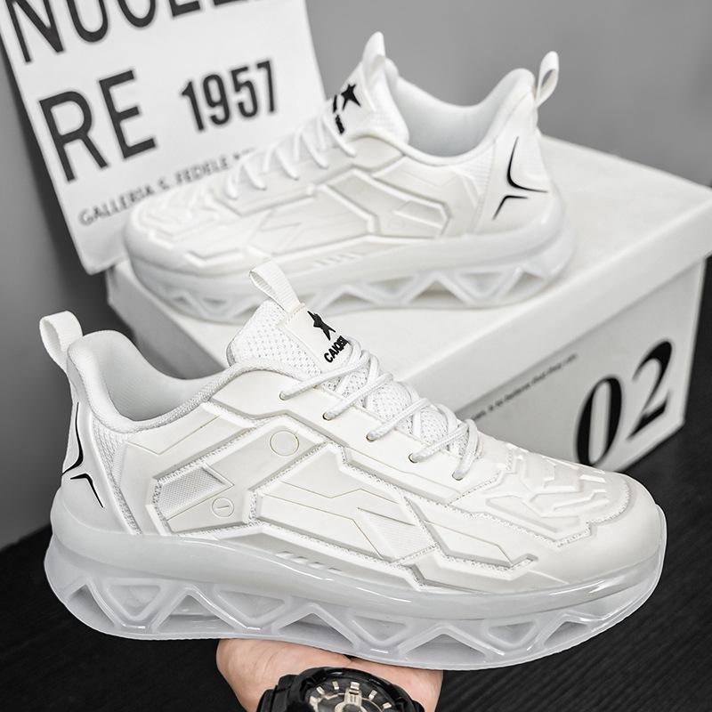 Men's Shoes Spring New Casual Sports Shoes Outdoor Fashion Low-top Mesh Drop Plastic Breathable Running Shoes