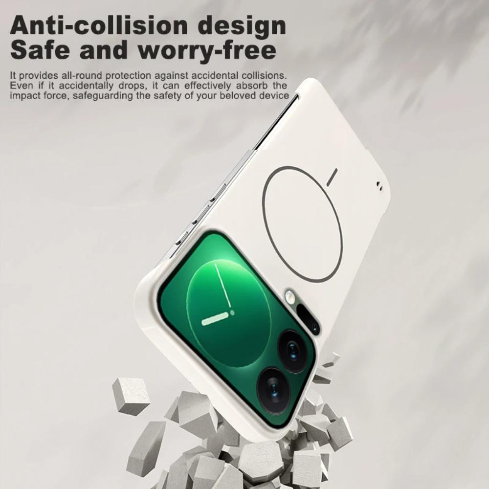 Luxury Slim Frameless Hard PC Phone Case For Xiaomi 17 Pro Max 15 14 17T 15T Pro For Magsafe Wireless Charger Drop Protect Cover