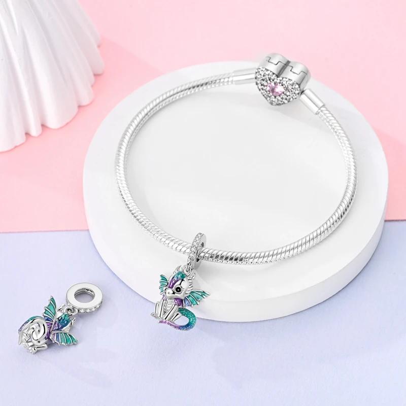 Charms Copperdreamy And Cute Fire Dragon Beads Fit Charms Plataoriginal Bracelet Beads Women Jewellery Making Gifts