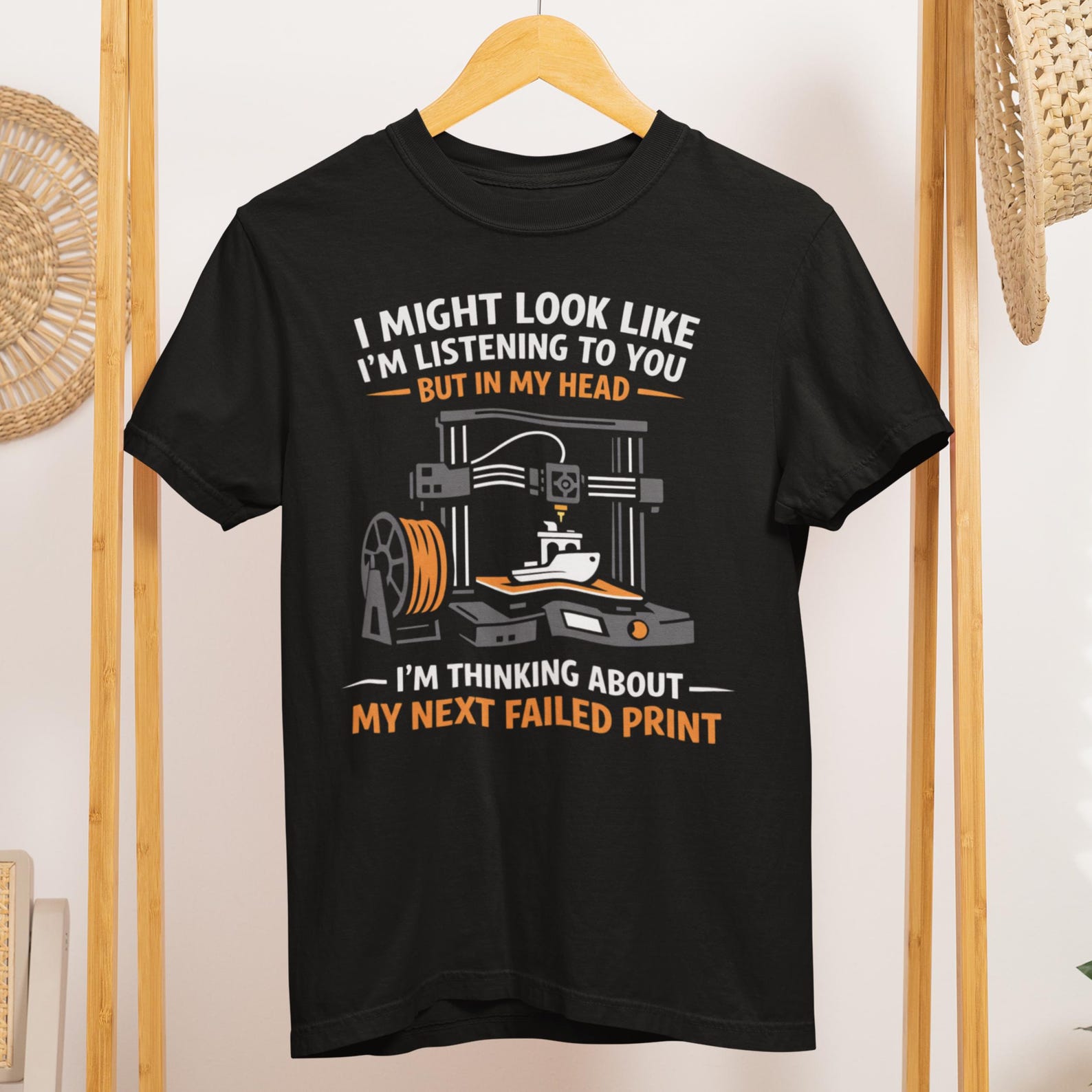 Funny 3D Printing T Shirt Gift for Makers and Printer Nerds S