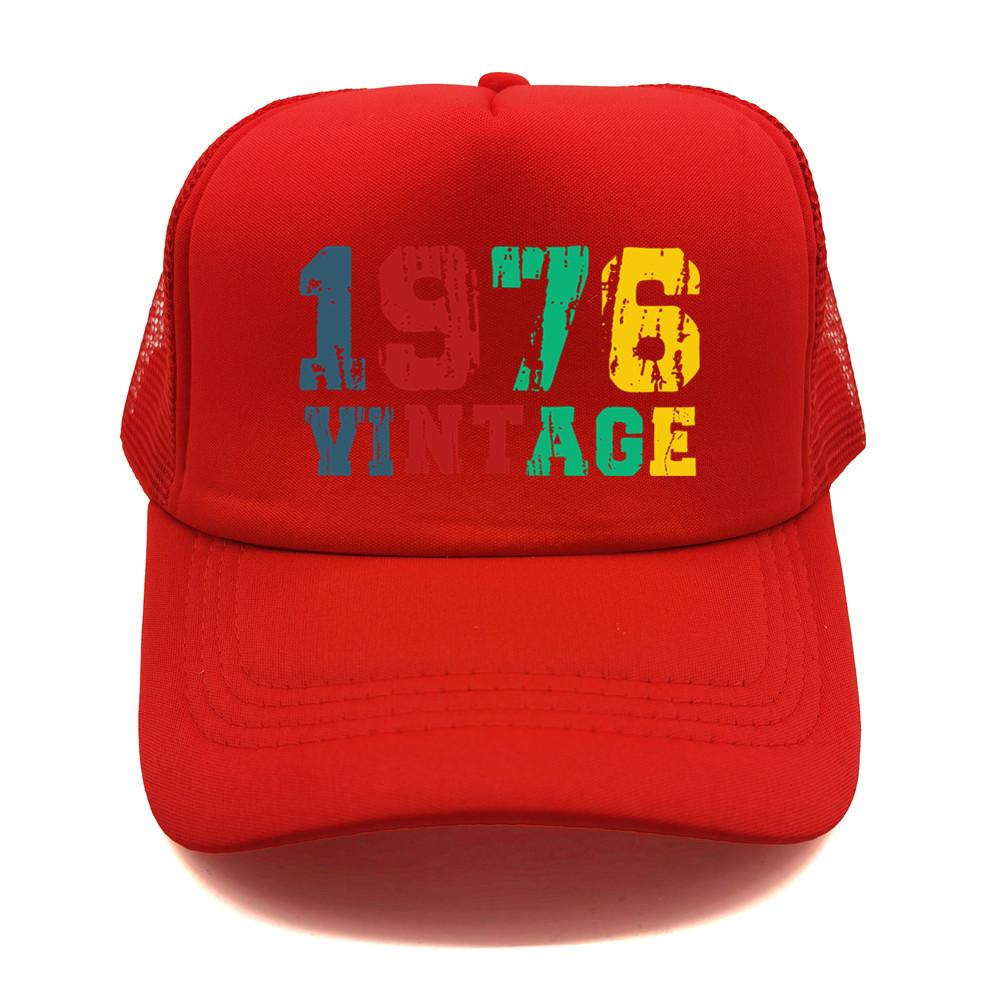 Made In 1976 Trucker Cap Unisex Birthday Gift Dad Hat Baseball Cap Unisex Outdoor Mesh Net Caps