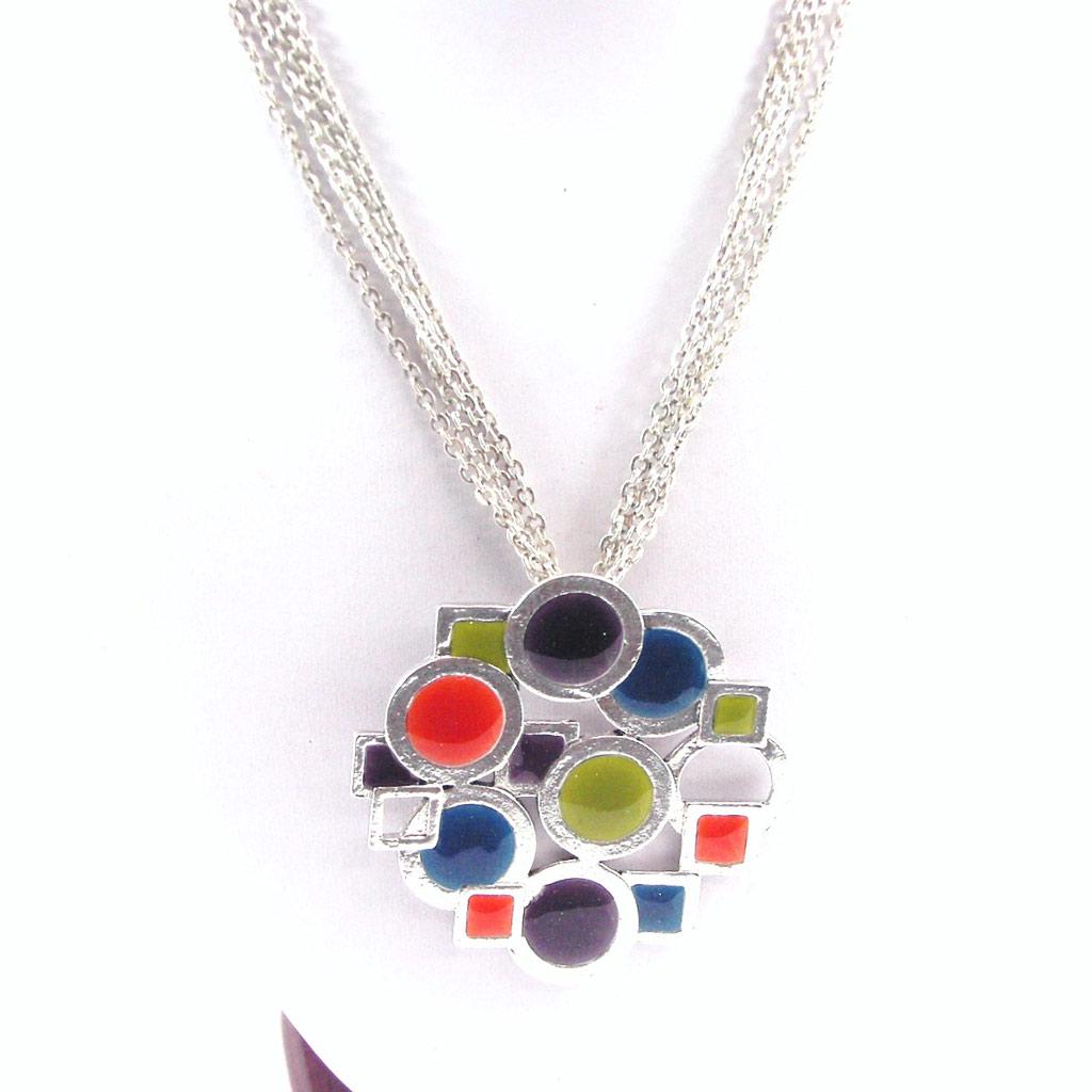 Les Trésors De Lily [G6146] - Designer Necklace 'Esmeralda' Tutti Frutti