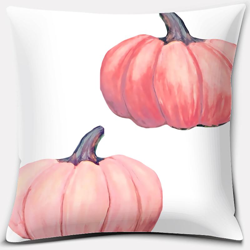 Pumpkin Halloween Thanksgiving Printing Series Pattern Pillowcase Square Pillowcase Home Office Decoration Pillowcase