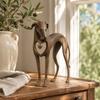 Artistieke Vintage Kat Hond Beeldje Hars Hol Hart Greyhound Standbeeld Entree Decoratie