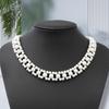 Elegant Rhinestone Flower and Faux Pearl Jewelry Set: Necklace, Earrings, Bracelet
