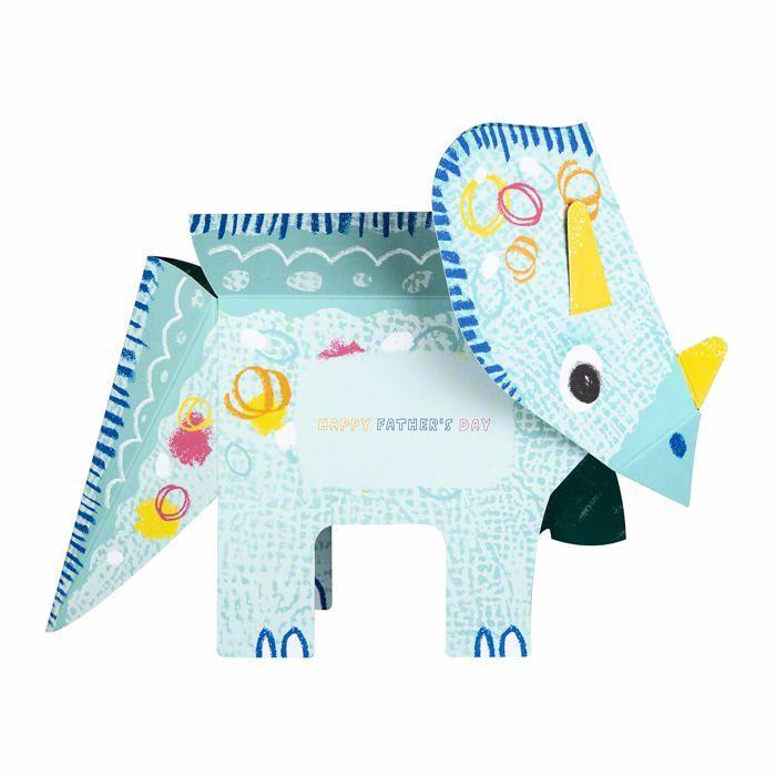 Carte 3D - HALLMARK - Triceratops - Fête des Pères - Pop-up - Multicolore