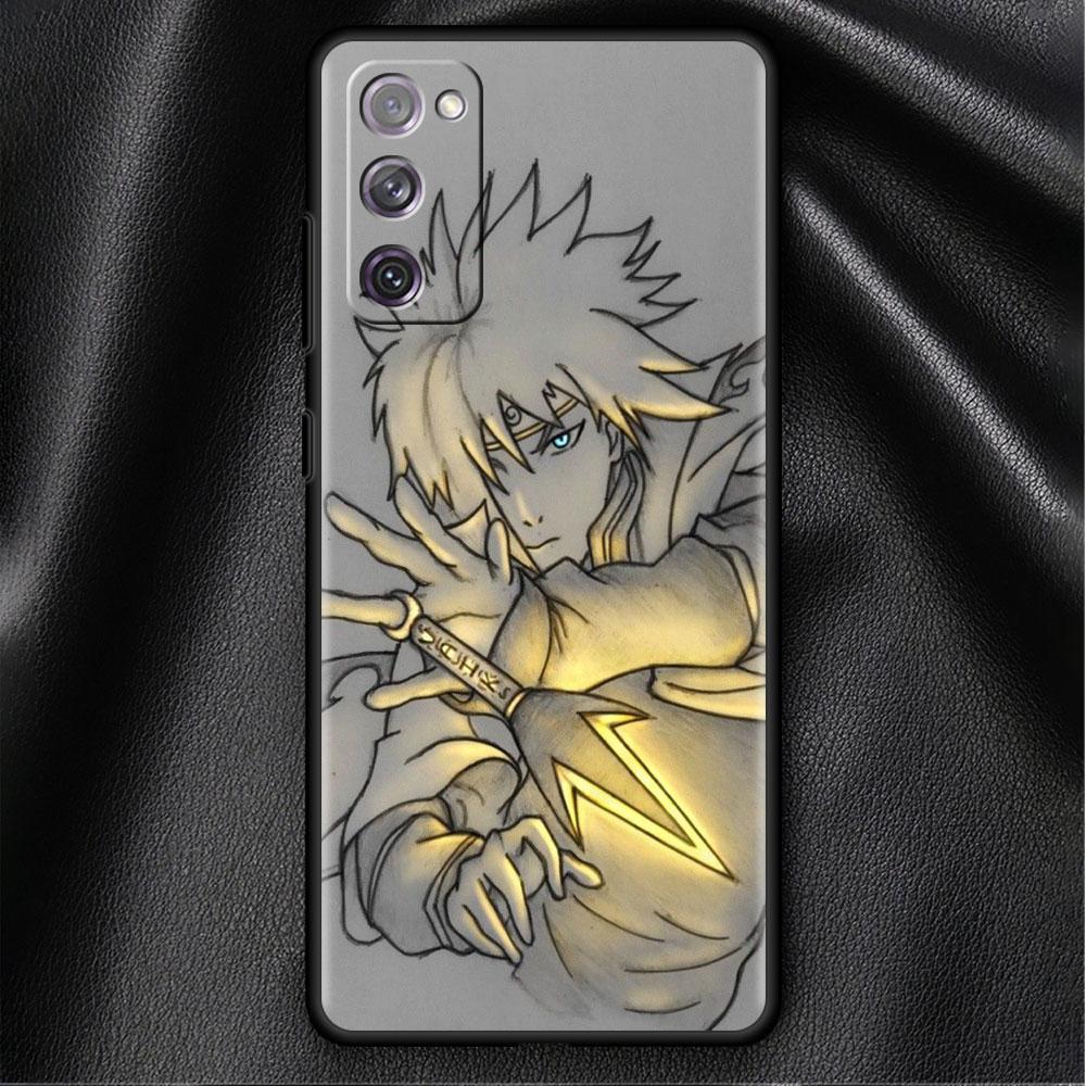 Case For Samsung Galaxy S20 S22 S21 FE S10 S9 Plus S8 Note 20 Ultra 10 Plus Soft Phone Shell Anime Red Blue Light