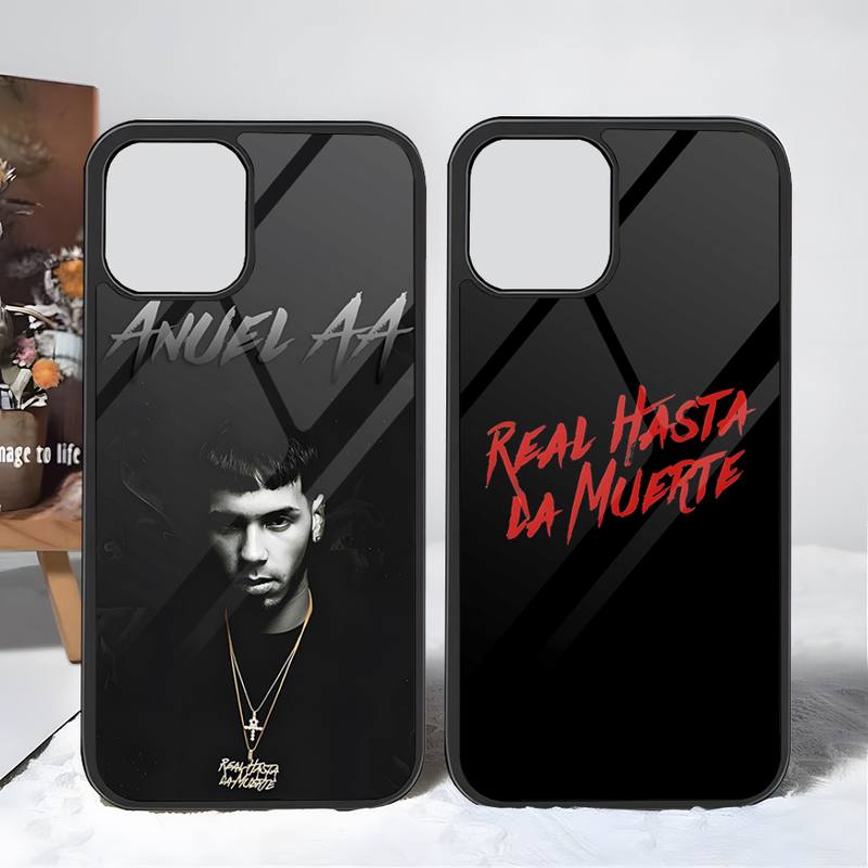 Rapper Anuel AA Phone Case PC+TPU For Apple Iphone 14 Pro 13 11 12 Mini 6 8 7 Plus X Xs XR Max Luxury Design Back Cover