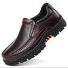100% Genuine Leather Shoes Men Loafers Soft Cow Leather Business Footwear Thick Sole Men Casual Shoes Slip-on