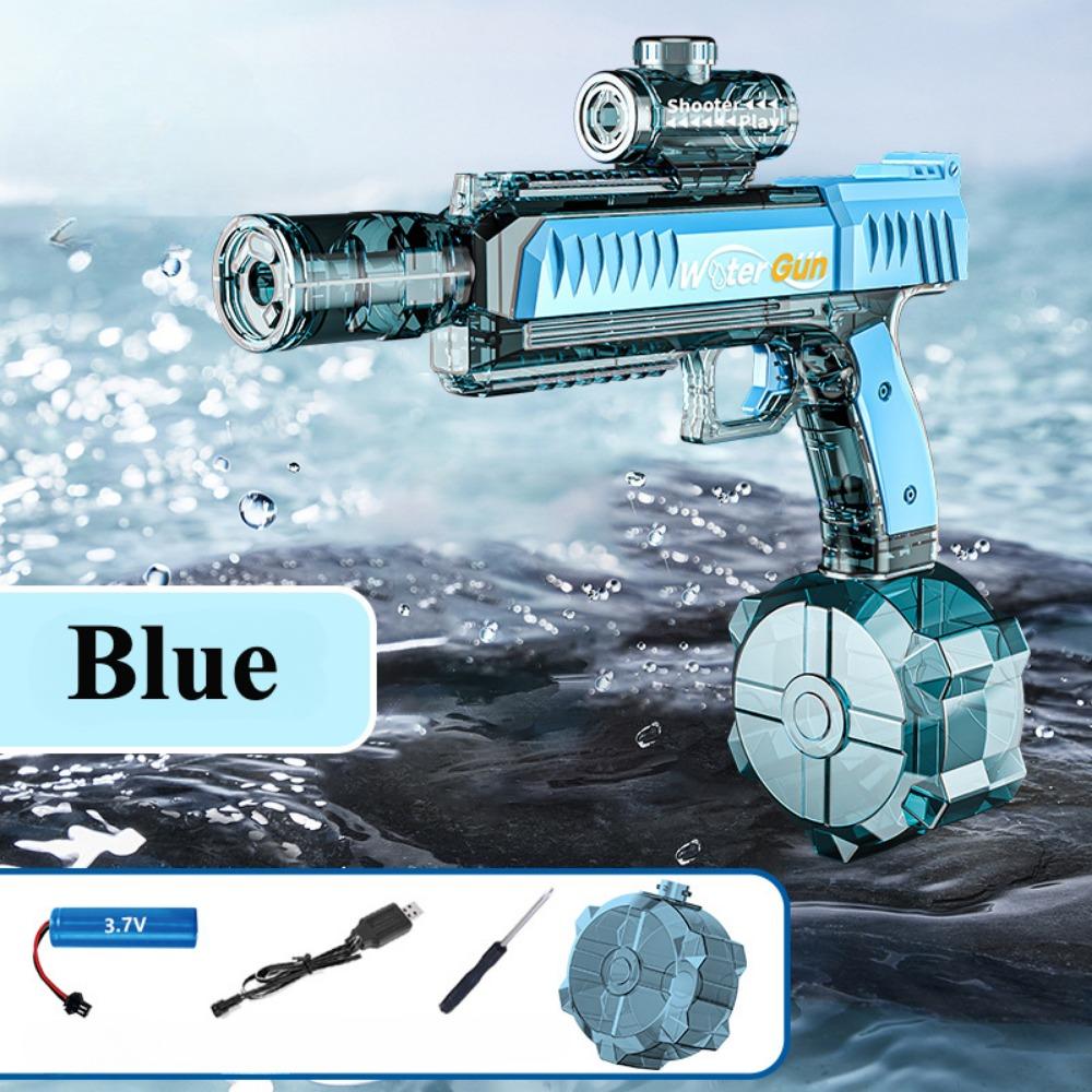 Electric Water Gun Automatic Squirt Toy Powerful Water Blaster Pistols Summer Outdoor Pool Spray Water Fights Gun for Adults