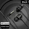 3.5mm Earphone In Ear Wired Headset Portable InEar Microphone