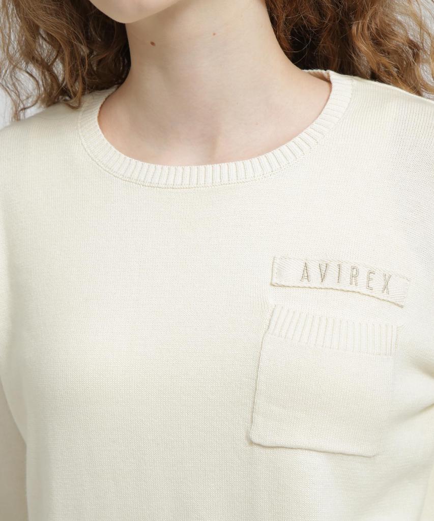 AVIREX FATIGUE KNIT TOP Ladies S 033 Off White 783-5240605