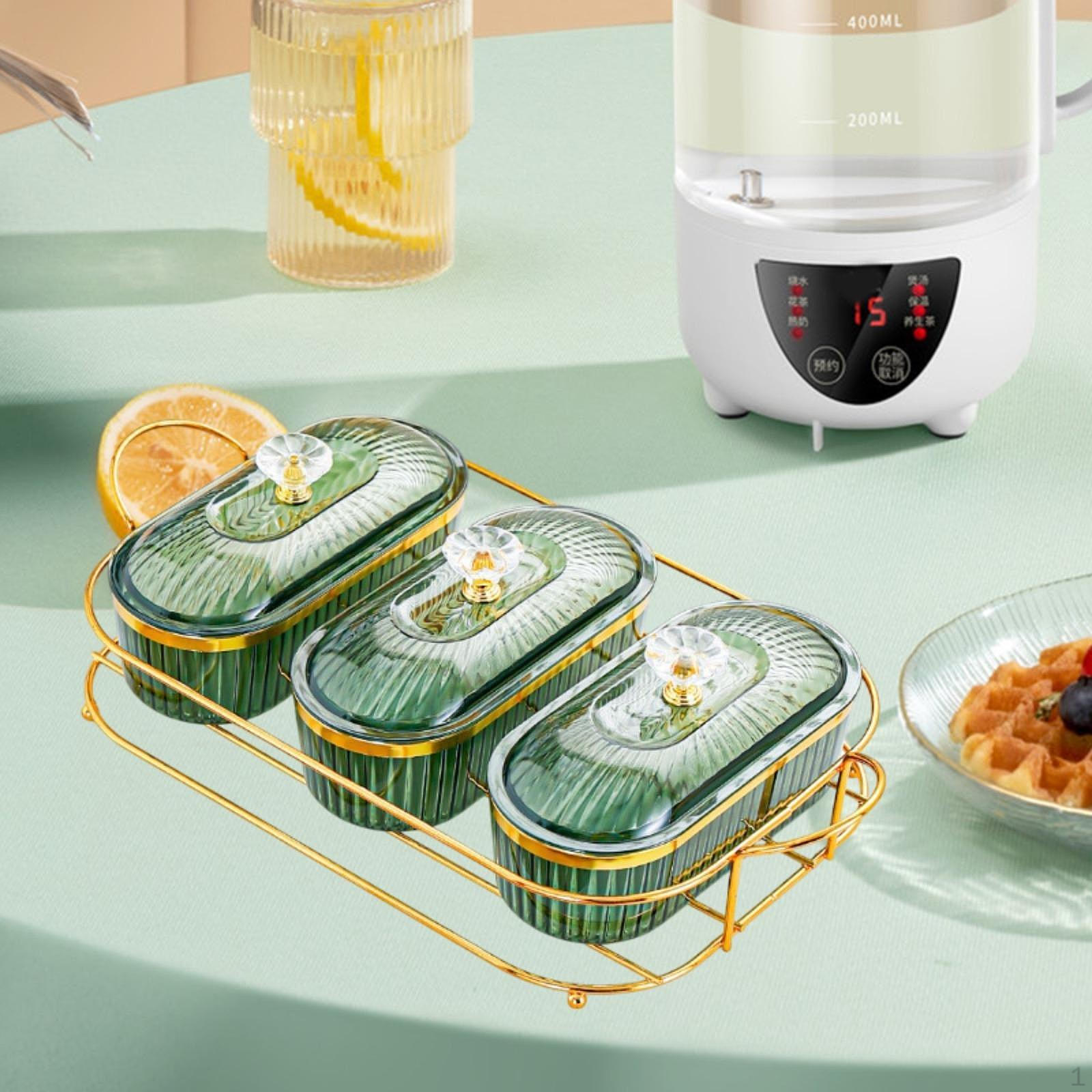 

Ваза для сухофруктов с крышкой, поднос для закусок, свадебное украшение, герметичные сахарницы, свежесть Fruit Green