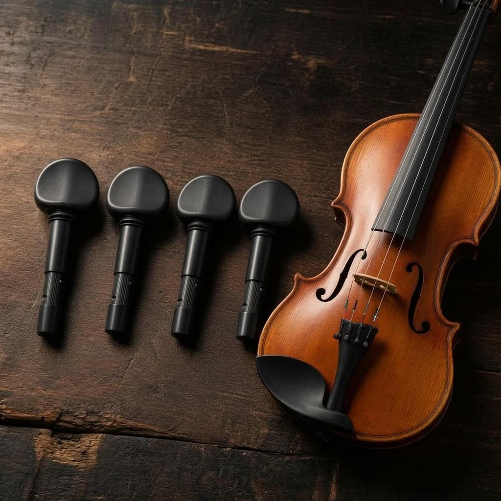 4 Pieces Geared Violin Pegs Stable Tuning Incremental for Violinists