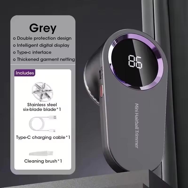 Clothing Hair Dehairing Device LED Portable Digital Electric Particle Hair Dehairing Device USB Rechargeable Felting Removal Dev