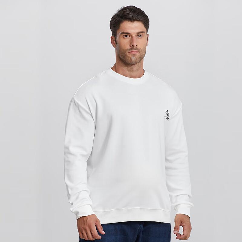Dibinze Men's Plus Size Cotton Blend Crewneck Sweatshirt