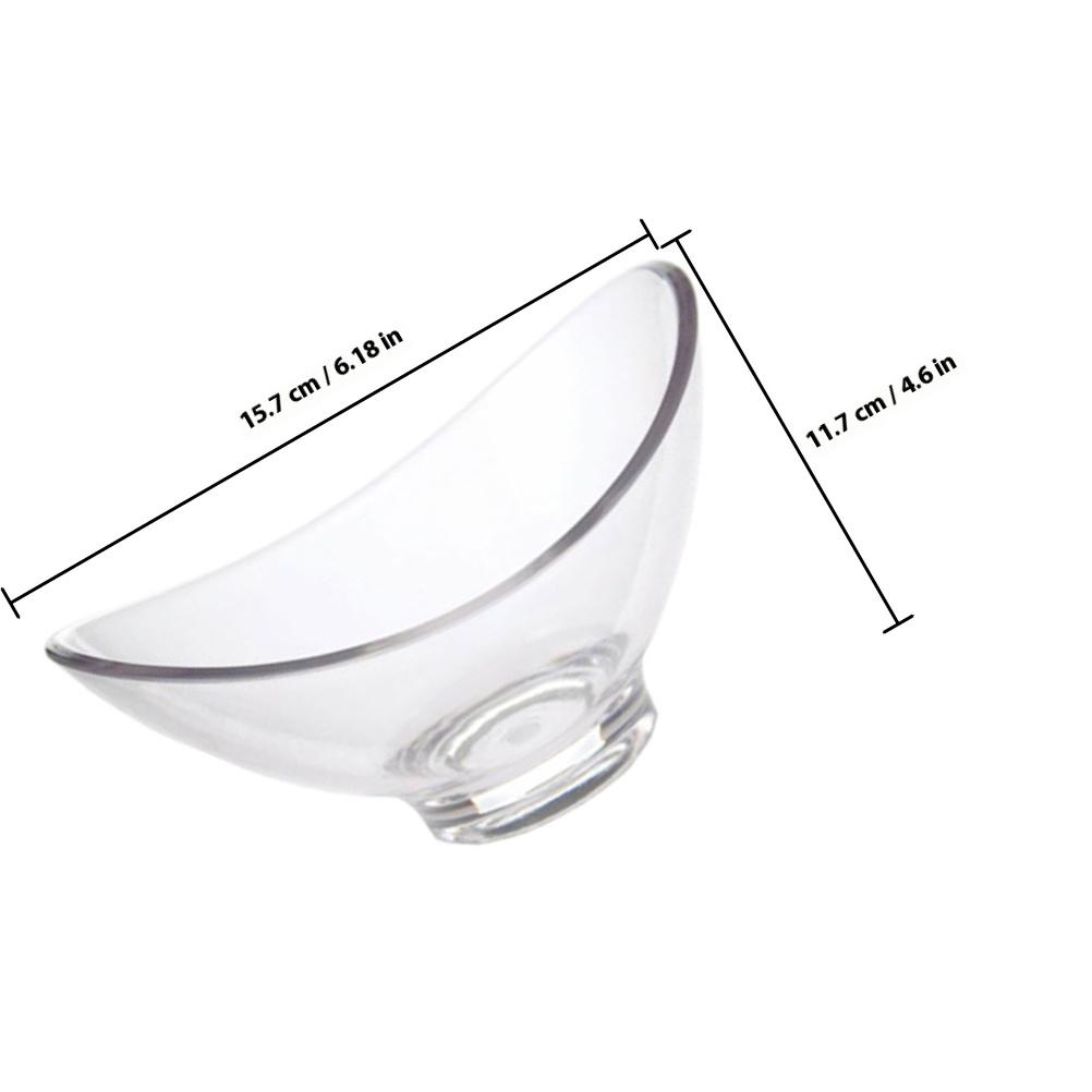 Barrenförmige Salatschüssel Transparentes PC-Plastik Dessert Süßigkeitenschale Multifunktioneller Lebensmittelaufbewahrungsbehälter für Party Hotel Bar