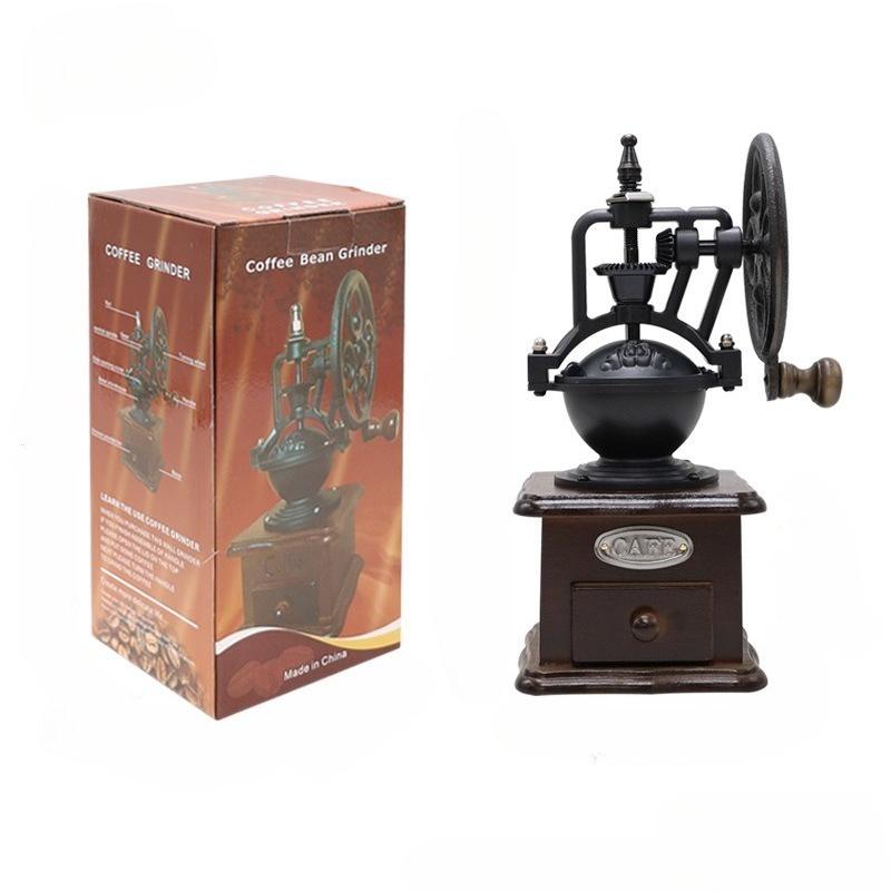 1 Peça Moedor de Café Manual Retrô Rocker Doméstico Moedor de Grãos Pequena Máquina de Café Manual Moagem Integrada