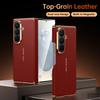 Luxury Cowhide Magnetic Phone Case for Samsung Z Fold8 Ultra Fold 8 Wide Sulada Double Bottom Bracket Protective Back Cover Case