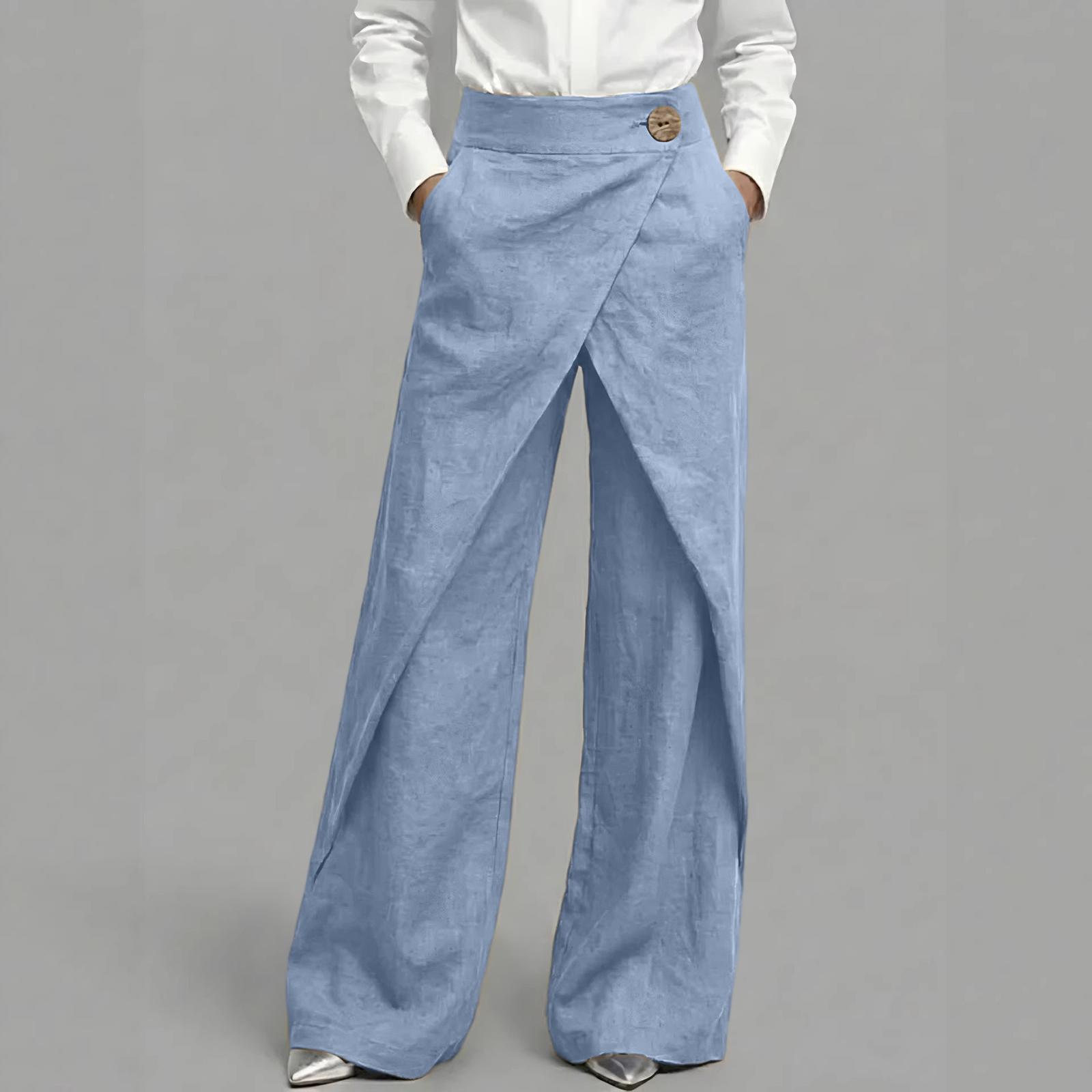 

Ladies Color Casual Pants, Fashionable And Trendy Cotton And Linen Pants M