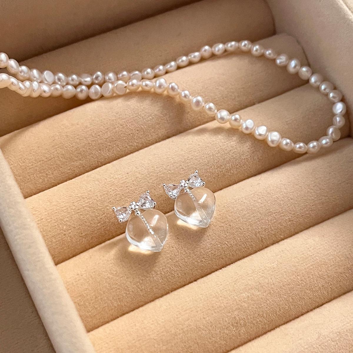 

Изысканные корейские высококачественные серьги-гвоздики с прозрачными кристаллами, женские универсальные серьги-бантики с маленькими ароматными цирконами, серьги. copper