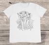 Vintage 3 Women Walking And Dancing T Shirt - %100 Premium Cotton Unisex T-Shirt