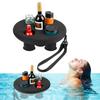 Float Pool Beverage Holder Hot Tub Drink Tray Ice Bar with 5 Holes Floating Spa Hot Tub Drink Tray Pool Party Ice Storage Tank
