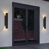 Outdoor Waterproof Wall Lamps Strip Aluminum Wall Lights 18W LED Black Wall Lamp Bedroom Exterior Outdoor Lighting Fixtures