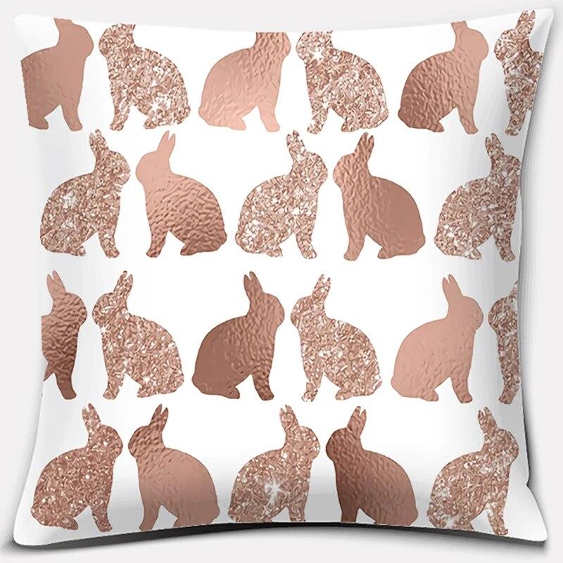 Cute Rabbit Series Pattern Pillowcase Square  Home Office Decoration